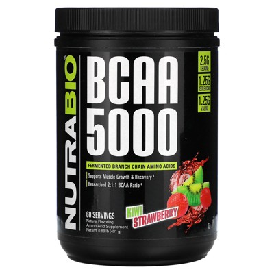 NutraBio BCAA 5000, Kiwi Strawberry, 0.88 lb (401 g)
