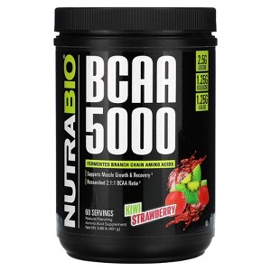 NutraBio BCAA 5000, Kiwi Strawberry, 0.88 lb (401 g) - 1 of 4