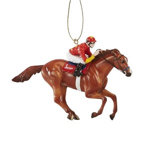 Breyer Animal Creations Breyer Model Horse Holiday Ornament - Justify Red Jockey - 1 of 4