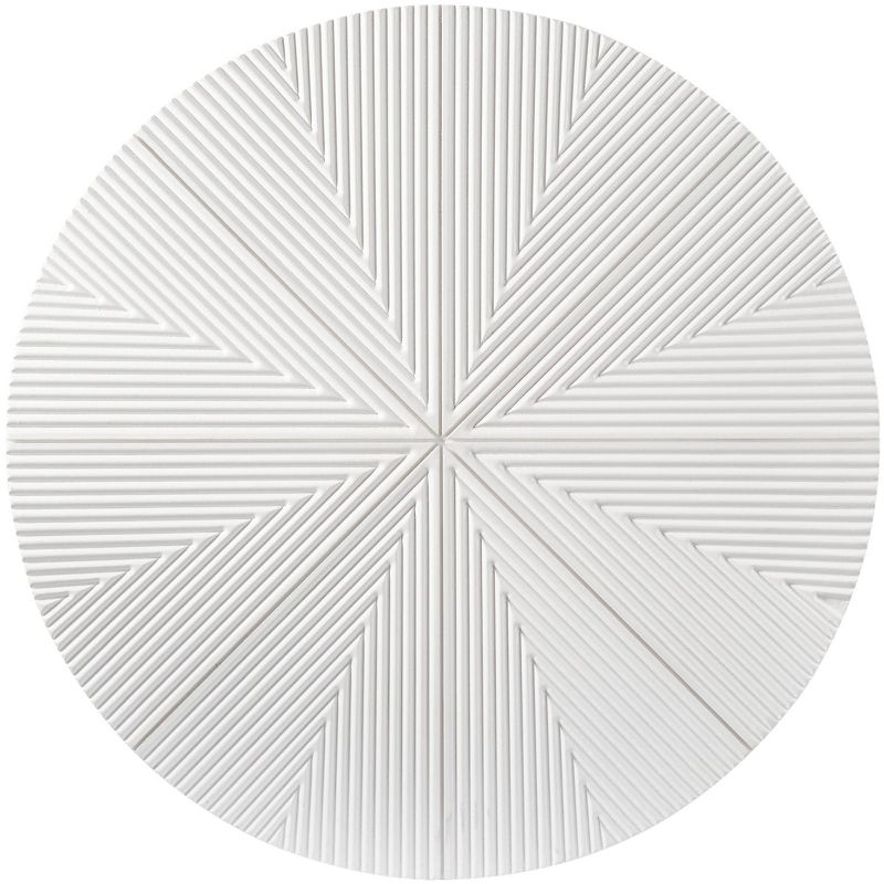 Wood Geometric Carved Radial Wall Decor White - CosmoLiving by Cosmopolitan, 4 of 6