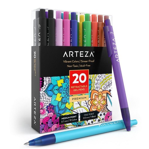 Arteza Gel Pens, Super Glitter, Assorted Colors - Doodle, Draw