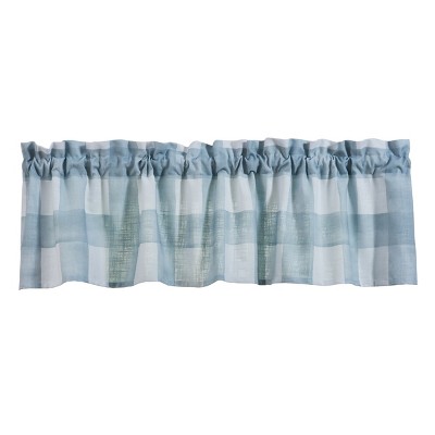 Split P Buffalo Check Watercolor Blue Mist Valance 60" x 14"