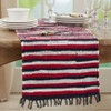 Saro Lifestyle Striped Patriotic Chindi Runner, Multi, 16" x 72" - image 4 of 4