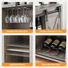 70'' Wine Bar Cabinet with Storage Hutch, Tall Coffee Bar Cabinet with Sliding Barn Doors, Bottle Glasses Rack, Farmhouse Coffee Bar - 4 of 4