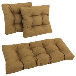 Blazing Needles, Square Spun Polyester Outdoor Tufted Settee Cushions (Set of 3) - 1 of 1