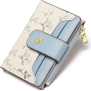 BEAFUP Small Wallets for Women,RFID Blocking - Slim Bifold Wallet with Zipper Pocket & ID Window - for Travel, Parties, Everyday Use - 1 of 4