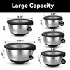 Itopfox Stainless Steel Mixing Bowls with Lids, Set of 5 Nesting Bowls for Kitchen Baking, Cooking Food Prep & Storage Non-Slip Base, Dishwasher Safe - 2 of 4