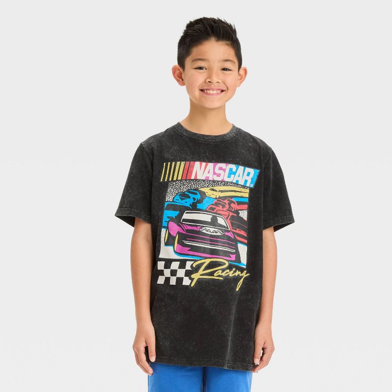 Boys&#39; Nascar Racing Short Sleeve Graphic T-Shirt - Black, 1 of 4