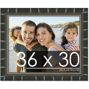 PosterPalooza | 36x30 Modern Bamboo Picture Frame, UV Acrylic, 5 Finishes - 1 of 4