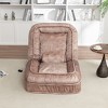 NicBex Modern Foldable Velvet Single Sofa with Adjustable Back & Massage Pillow, Comfortable Sleeper Chair for Living Room & Bedroom - 2 of 4