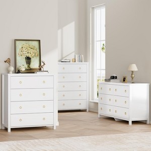 Acekool 54" Rattan-Style 7-Drawer Dresser - Textured Storage for Bedroom Living Room Entryway - 1 of 1