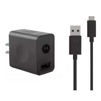 OEM Motorola Rapid USB Charger Adapter with Micro USB Cable 5.2V/2A (C-P35)