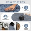 Machine Washable Printed Braided Texture Area Rug, Non-Slip Low-Pile Indoor Carpet for Living Room, Bedroom, Entryway - Durable Rustic Home Decor - 4 of 4