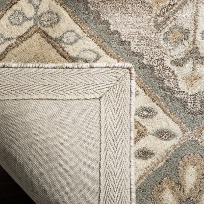 Elegant Gray Hand-Tufted Wool Runner Rug, 27" x 6"