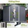Outdoor Garden Aluminium Frame Tools Storage Shed,Backyard Pet Room,Metal Garbage Room with Lockable Door and Floor Frame-Coolbibila - 3 of 4