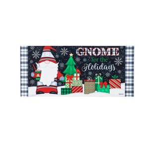 Evergreen Gnome for the Holidays Sassafras Indoor Outdoor Switch Doormat 1'10"x10" Black - 1 of 4