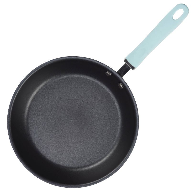 Rachael Ray Create Delicious 2pc Hard Anodized Aluminum Frying Pan Set Blue Handles, 4 of 6