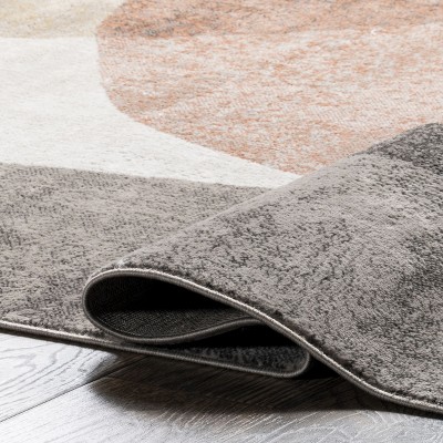 Emelia Abstract Multicolor Synthetic Area Rug