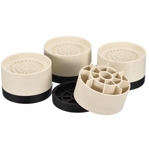 Unique Bargains Adjustable Anti-Slip Chair Table Round Furniture Risers 4 Set - 1 of 4