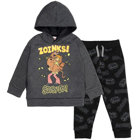 Scooby-doo Scooby Doo Toddler Boys Fleece Hoodie & Pants Charcoal Heather  Grey / Black 2t : Target