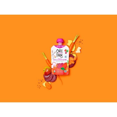 Once Upon a Farm Organic Fruit & Veggie Blends Variety Pack - 25.6oz/8ct