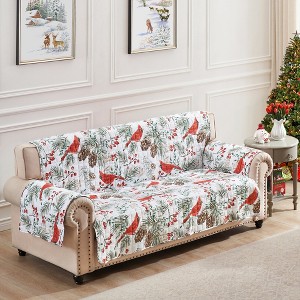 Greenland Home Fashions Cardinal Plaid Sofa Furniture Protector, 127x77 Inch - 1 of 4