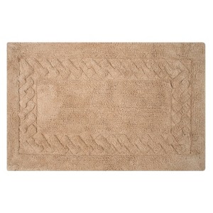 Knightsbridge Chain Bath Rug Cotton Non Skid Back, Natural - 1 of 4