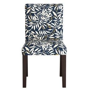 Simone Rolled Back Dining Chair Voysey Vine Blue - Cloth & Co.