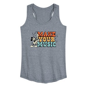 Women's - Disney - Make Your Music Graphic Racerback Tank - 1 of 4