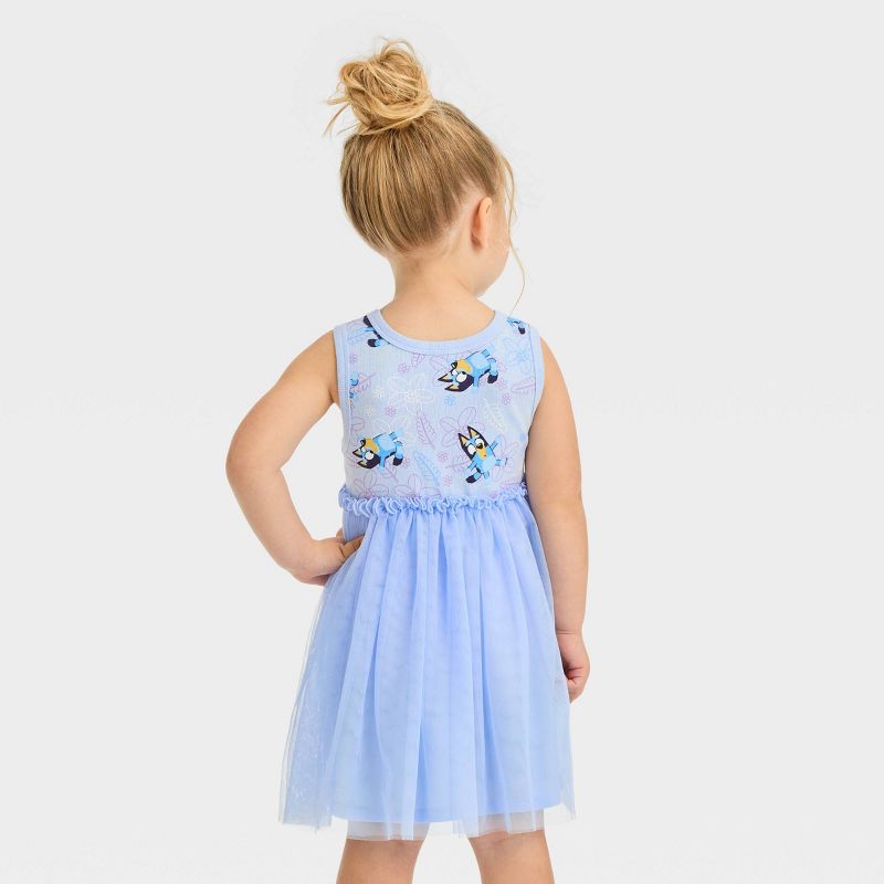 Toddler Girls&#39; Bluey Skater Dress - Periwinkle Blue, 2 of 4