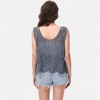 Anna-Kaci Women's Crochet Sleeveless Tank Top with Floral Open Knit Pattern and Scalloped Hem Detail - 4 of 4