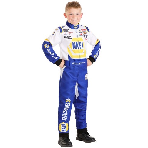 HalloweenCostumes.com XS   NASCAR Kids Chase Elliott New NAPA Uniform Costume | Officially Licensed Race Car Driver Jumpsuit, Blue/White/Yellow - image 1 of 4