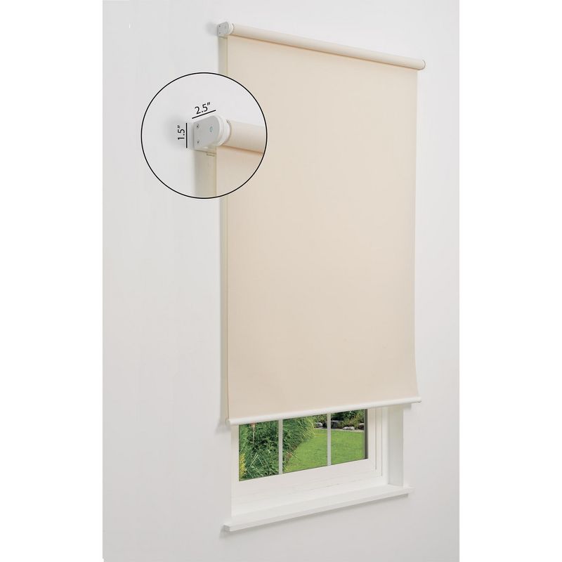 Linen Avenue Cordless 1% Solar Screen Standard Roller Shade, White, Fawn, and Sand (Arrives 1/4" Narrower), 5 of 9