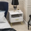 Famapy One Drawer Nightstand With One Open Shelf Modern Design - 3 of 4