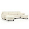 Beautyolove 6 - Piece Modular 116.5" U Shape Sectional Sofa With Removable Ottomans - 2 of 4
