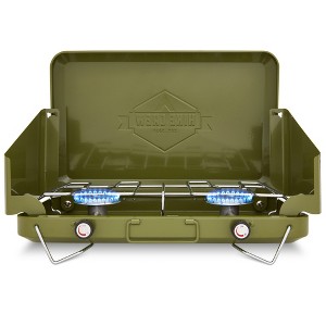 Hike Crew Portable Dual Propane Burner Gas Grill Camping Stove - 1 of 4