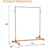 Clothes Rack with Z Base, Heavy Duty Garment Rack, Rolling Industrial Z Rack for Home Store Laundry, Sturdy Metal Hanging Rack for Clothes Display - 3 of 4
