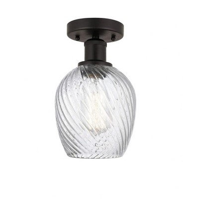 Salina - 1 Light Semi-Flush Mount In Industrial Style-9.75 Inches Tall and 5 Inches Wide