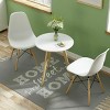 Tangkula 2-Piece Dining Chairs Modern Style Plastic DSW Chair Black/White/Blue - 2 of 4