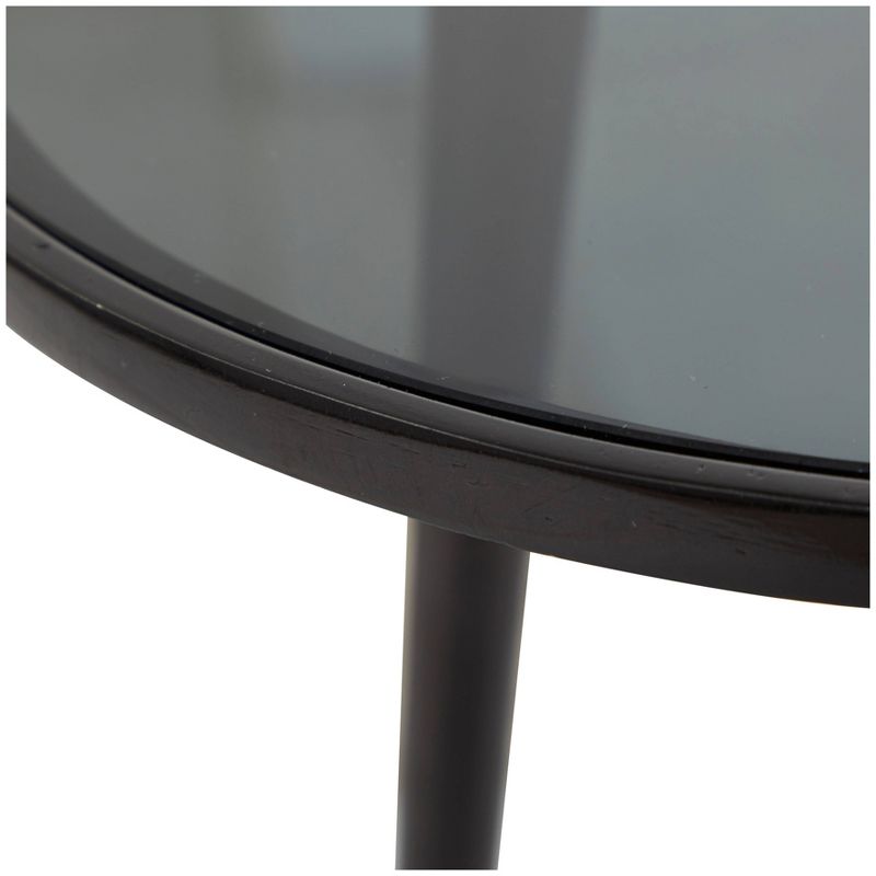 Contemporary Metal and Glass Accent Table with Tripod Base - Olivia & May, 3 of 6