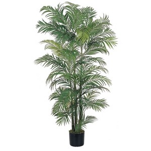 Modern Silk Palm Tree 6Ft - Realistic Artificial Palm Tree for Home Office Decor - Lush Greenery - 1 of 1