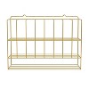 Hair Color Organizer Rack, 2-Tier Wall-Mounted Metal Salon Storage Display for Hair Dye Tubes, Silver - 3 of 4
