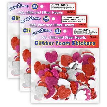 Glitter Foam Star Stickers - Gold and Silver - 2 pks - 66 stars