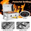 ROVSUN 2 Burner Portable Propane Gas Grill, 20000BTU Stainless Steel Tabletop Outdoor Cooking Grill for Picnic Camping RV Tailgating Patio Garden BBQ - 3 of 4