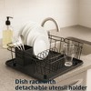 J&V TEXTILES 3-in-1 Dish Drying Rack, Countertop or Over Sink Design, Removable Utensil Holder, Non-Slip Feet - 2 of 4