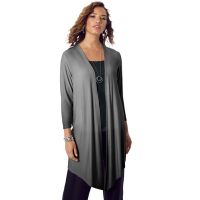 Roaman's Women's Plus Size Ultra Drape Cardigan