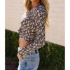 Women's Moria Floral Smocked Top - Big Water Blue Sky - 2 of 4