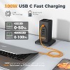 USB C Charger Blcok PD 100W, 6-in-1 Charging Station for Multiple Devices, Desktop Tower Charger with 6 USB Ports for iPhone 16/15, MacBook, Tablet - 4 of 4