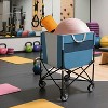 Rolling Ball Storage Cart w/Wheels, Collapsible Garage Sports Equipment Organizer for Volleyball Basketball Tennis Toy Storage Multi-Sport Family Gym - 3 of 4
