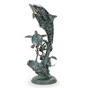 SPI Home Dolphin Seaworld Brass Sculpture – Ocean-Inspired Coastal Accent, 29" Tall - 4 of 4